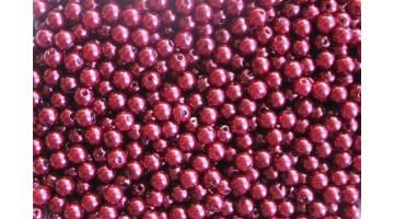 Бусины под жемчуг бордовые 8мм, (220 шт), 50 г