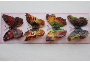Бабочка двухслойная на липучке дизайн №2 8см, 4шт 	