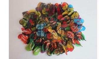 Бабочка пластик ассорти 8см, шт