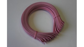 Ободок - основа (металл - ткань), розовый 6мм, шт
