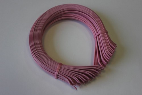 Ободок - основа (металл - ткань), розовый 6мм, шт