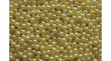 Бусины под жемчуг лимонные 6мм, (500 шт), 50 г 