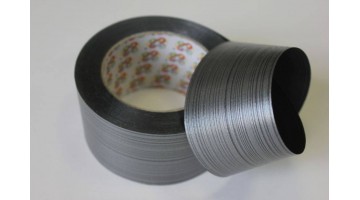 Лента аспидистра серо-чёрная 8см, метр