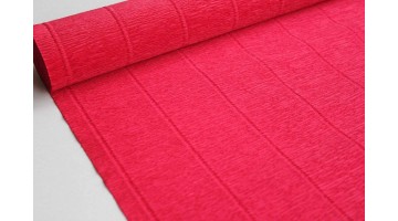 Гофрированная бумага 589 алая-красная, рулон