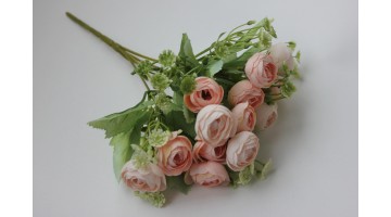 Искусственные цветы Букет роз розовый 35см, шт
