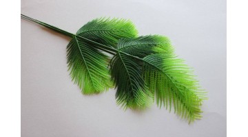 Искусственная зелень Ветка пятилистник пушистый 30см, шт 