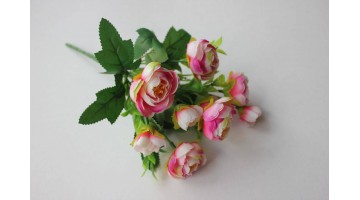 Искусственные цветы Букет камелий розовый 30см, шт