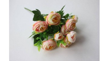 Искусственные цветы Букет камелий персик 30см, шт
