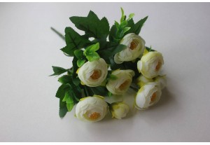 Искусственные цветы Букет камелий белый 30см, шт