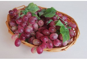 Виноград гроздь 12см продолговатый, бордовый с патиной, шт