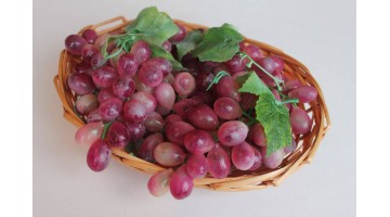 Виноград гроздь 12см продолговатый, бордовый с патиной, шт