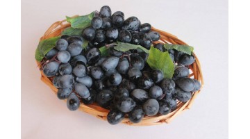 Виноград гроздь 12см продолговатый, чёрный с патиной, шт