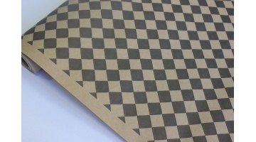 Крафт бумага Ромбы чёрная 40гр/м2 70см*8,5м, рулон