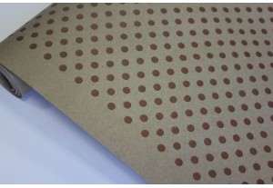 Крафт бумага Горох коричневая 40гр/м2 70см*8,5м, рулон