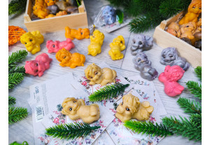 Мыло ручной работы Мини лошадка на открытке с веточкой в упаковке 25г, шт Мыло ручной работы Мини лошадка на открытке с веточкой в упаковке 25г, шт