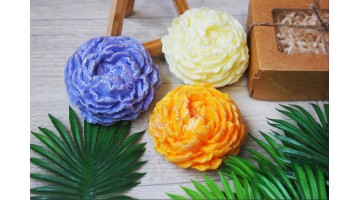 Мыло ручной работы в упаковке Пион 90г, шт