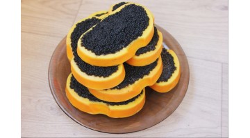 Мыло ручной работы в упаковке Бутерброд с чёрной икрой 100г, шт