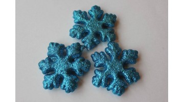 Снежинки из пенопласта цветная 100мм, шт