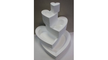 Торт-муляж из пенопласта Сердце 49см, шт