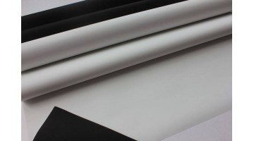 Плёнка матовая Пастель двухцветная жемчужно-белая/чёрная 50см х 10м , рулон