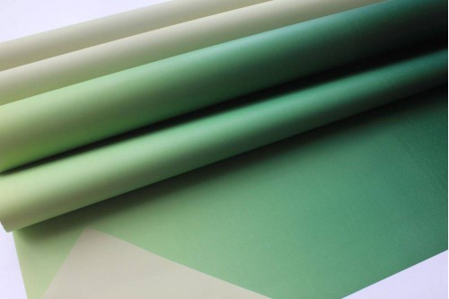 Плёнка матовая Пастель с переходом зелёная/оливковая светлая 50см х 10м, рулон