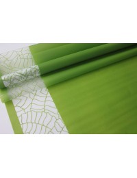 Плёнка матовая Листья на кайме зелёная 70см x 10м, рулон