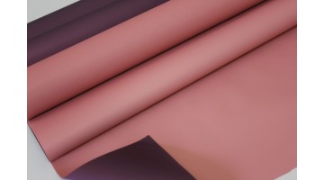 Плёнка матовая Пастель двухцветная туманно-розовая/фиолетовая 50см х 10м, рулон