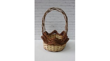 Корзина плетёная круглая (ср) D-15см  H-24см, шт