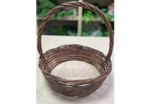 Корзина плетёная бежевая D-26см H-26см, шт Корзина плетёная бежевая D-26см H-26см, шт