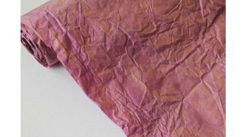 Жатая бумага эколюкс Астрид вишня/золото 70см х 5м, рулон